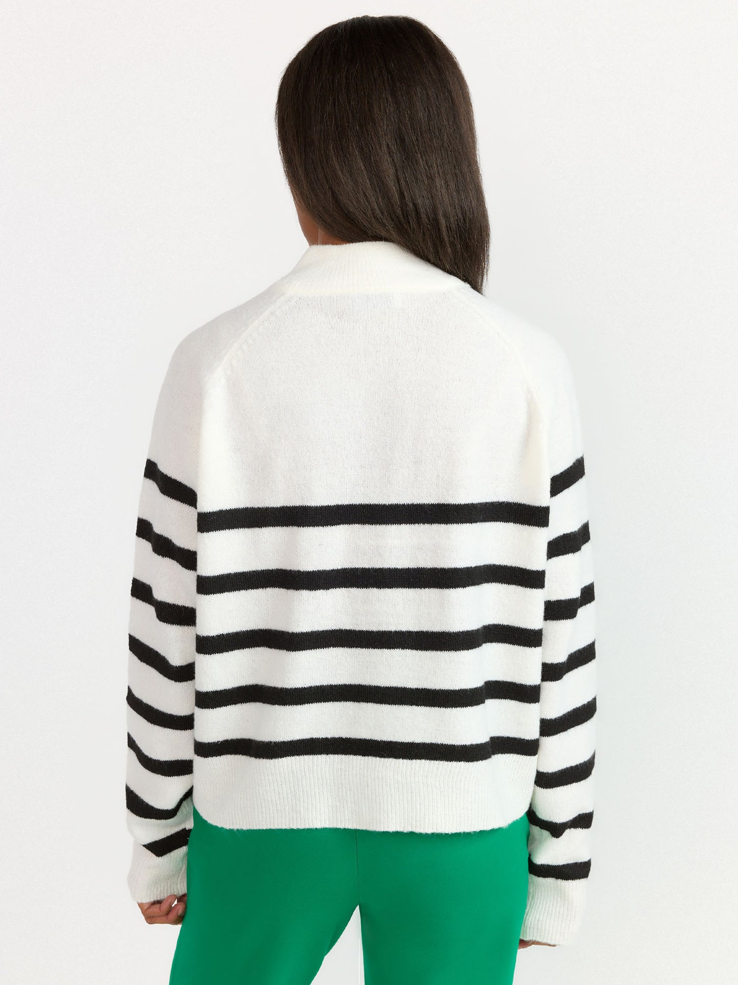 Long Sleeve Mock Neck Button Detail Sweater