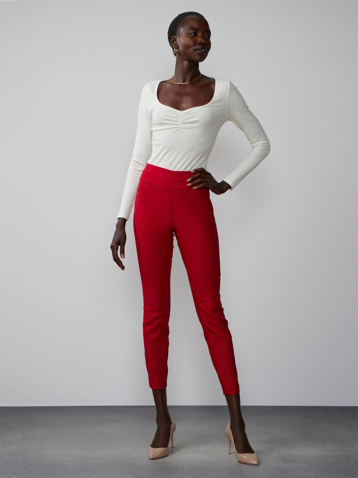 Whitney High Rise Ankle Length Pants