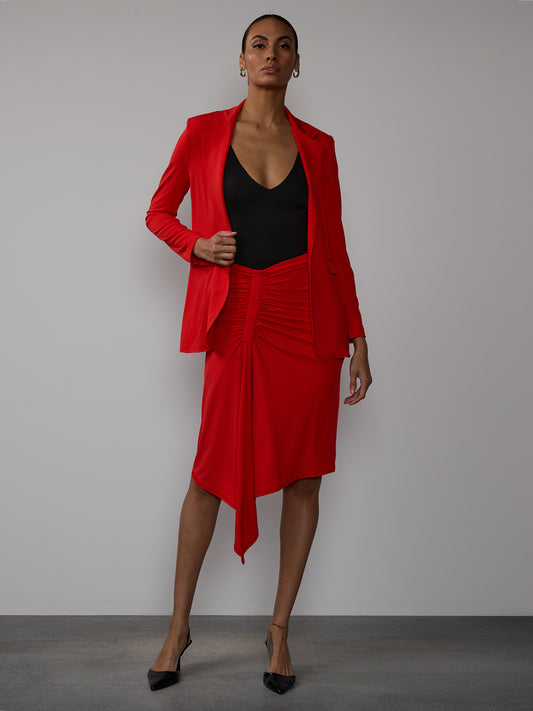 Asymmetrical Matte Jersey Skirt